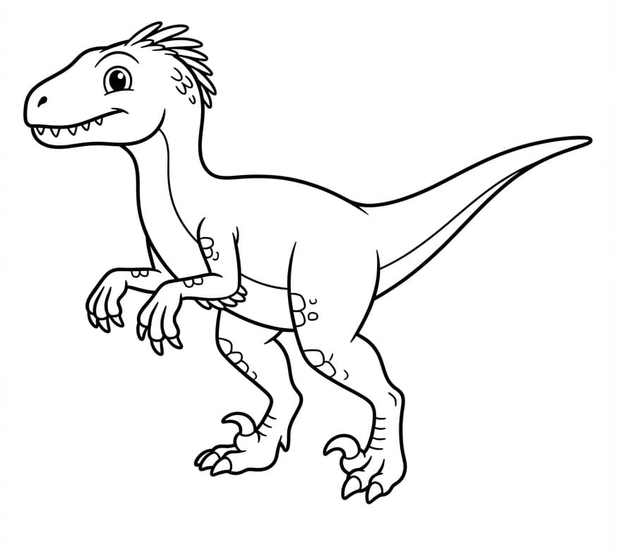Omalovánka Velociraptor k vytisknutí