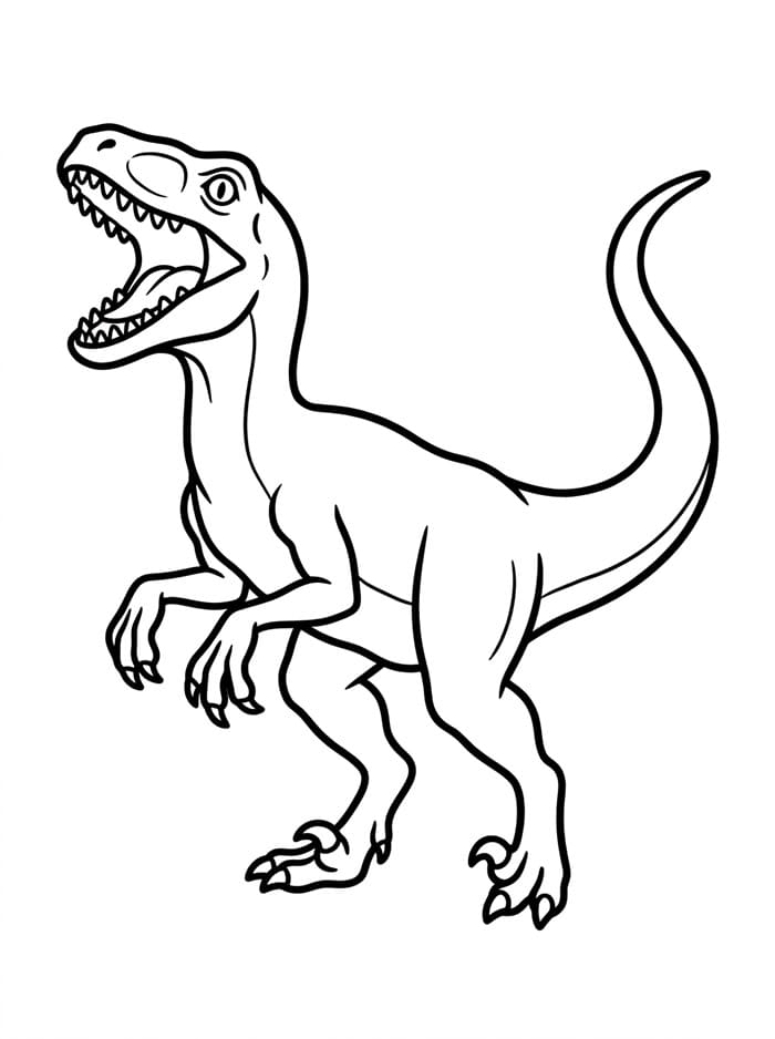 Omalovánka Velociraptor omalovánka zdarma