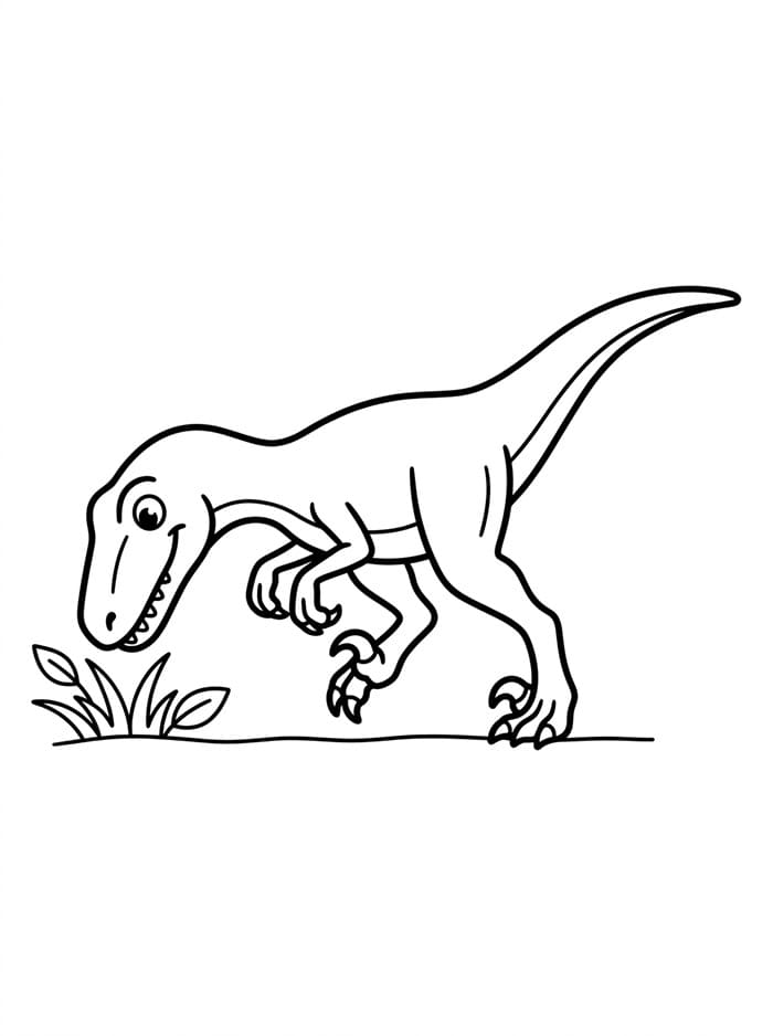 Omalovánka Velociraptor zdarma pro děti