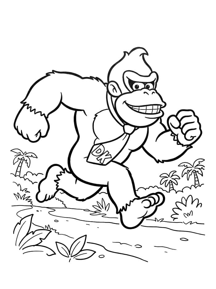 Vtipný Donkey Kong omalovánka