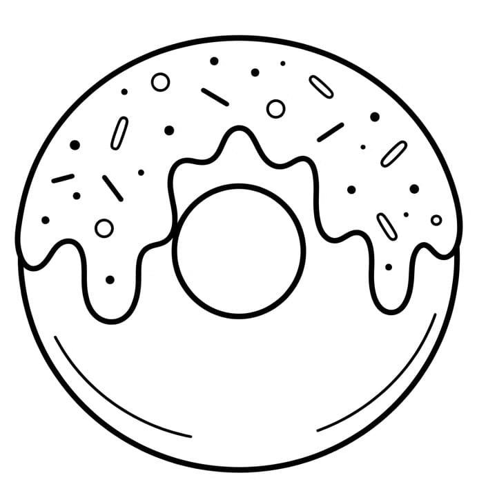 Výborný donut omalovánka