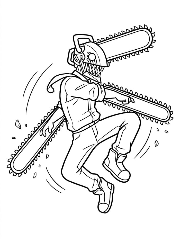 Vytisknout Chainsaw Mana omalovánka