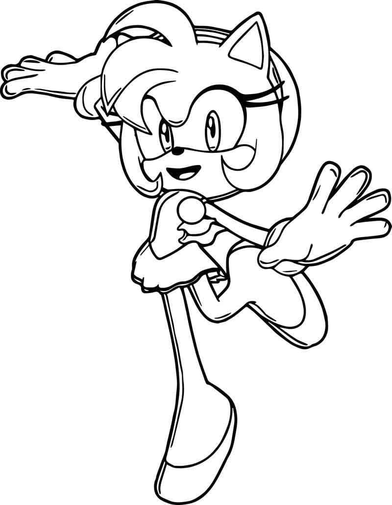 Amy Rose k tisku omalovánka