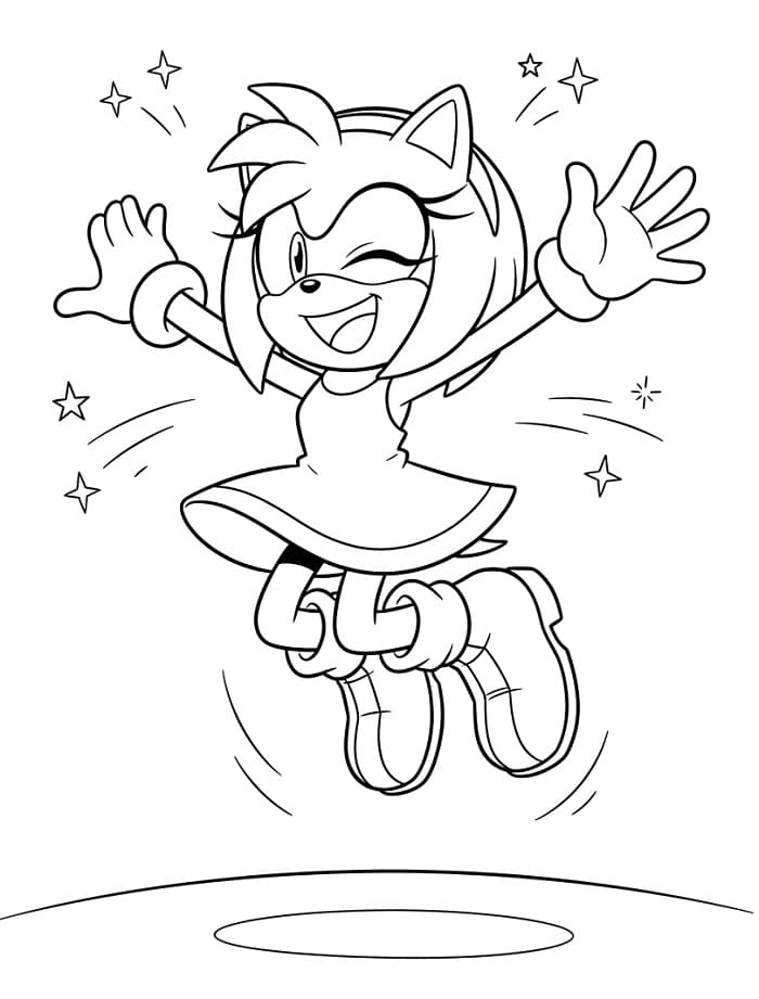 Amy Rose k vytisknutí omalovánka