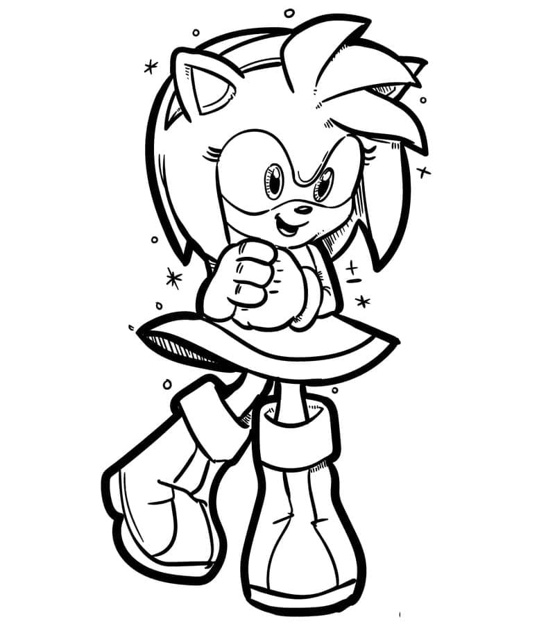 Amy Rose pro děti omalovánka