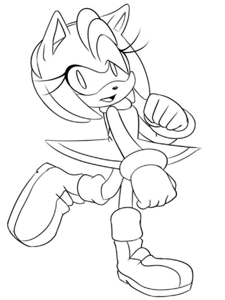 Amy Rose zadarmo omalovánka