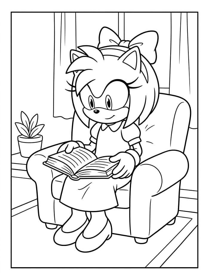 Amy Rose ze Sonica omalovánka