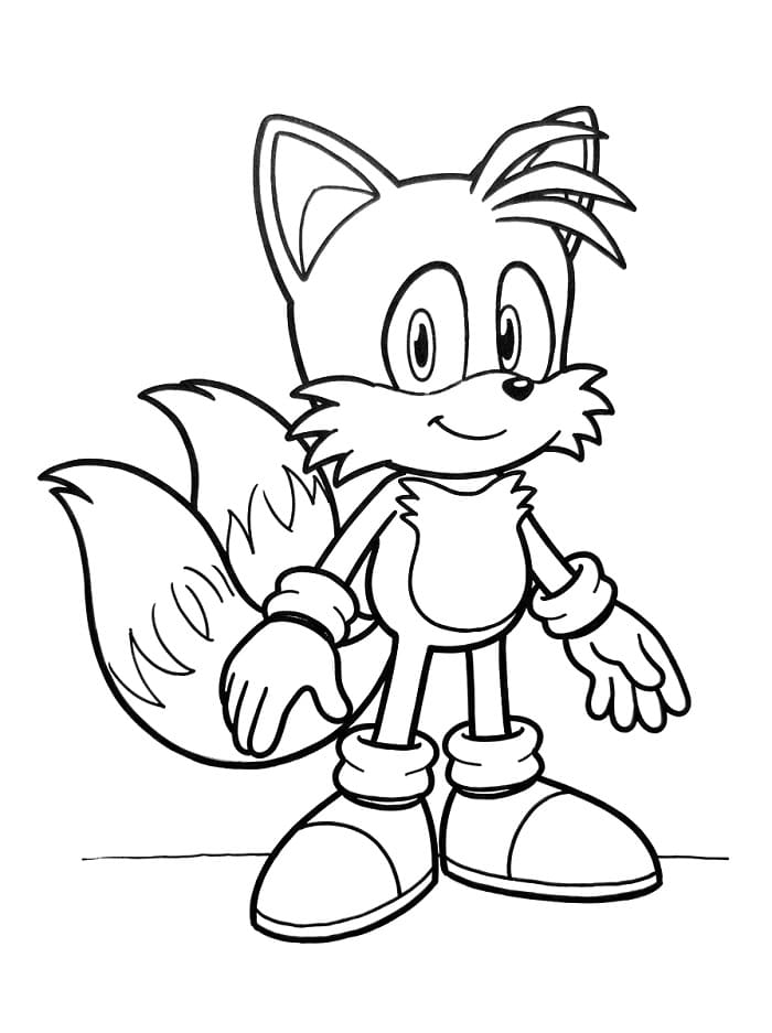 Animovaný Tails omalovánka
