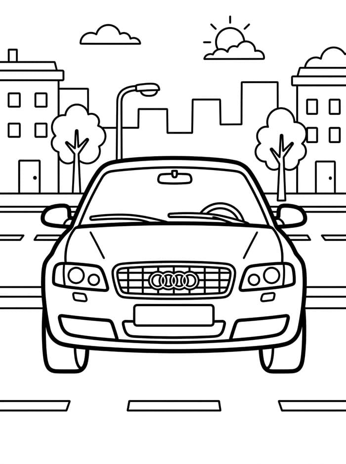 Audi k tisku omalovánka