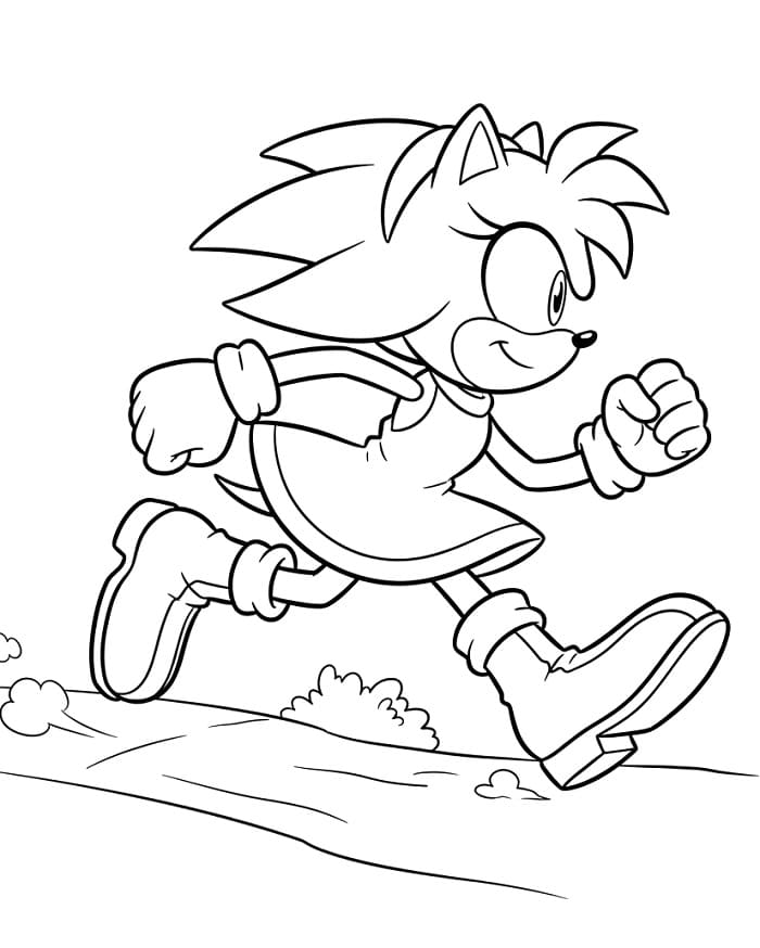 Bezplatná Amy Rose omalovánka