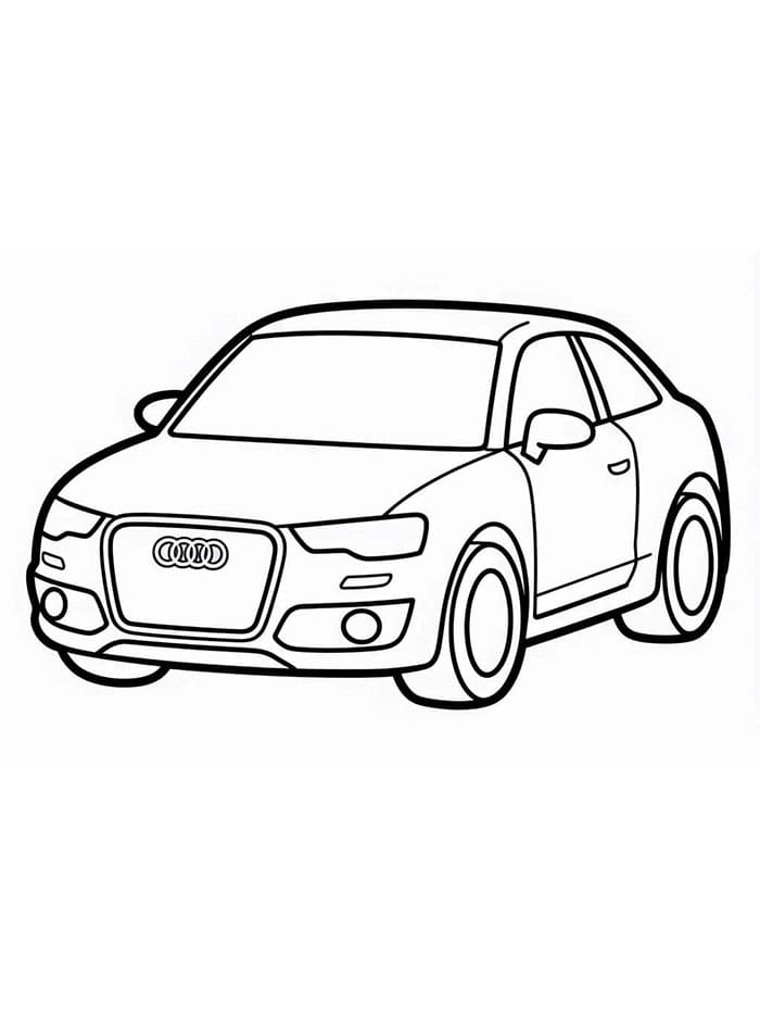 Bezplatné Audi k tisku omalovánka