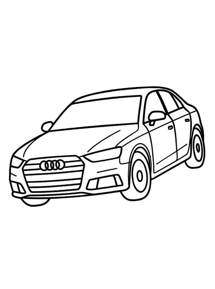 Bezplatné Audi k vytištění omalovánka