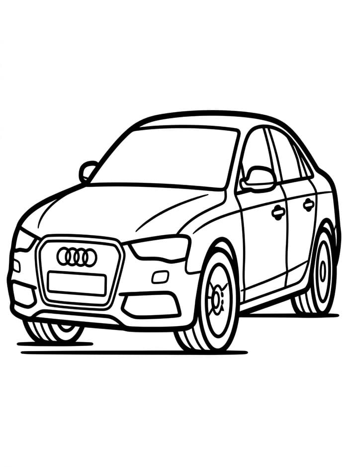 Bezplatné tisknutelné Audi omalovánka
