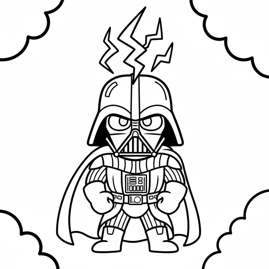 Bezplatný Darth Vader k vytištění omalovánka