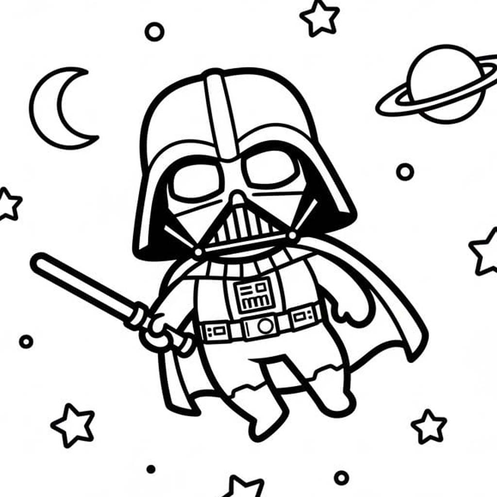 Bezplatný Darth Vader omalovánka