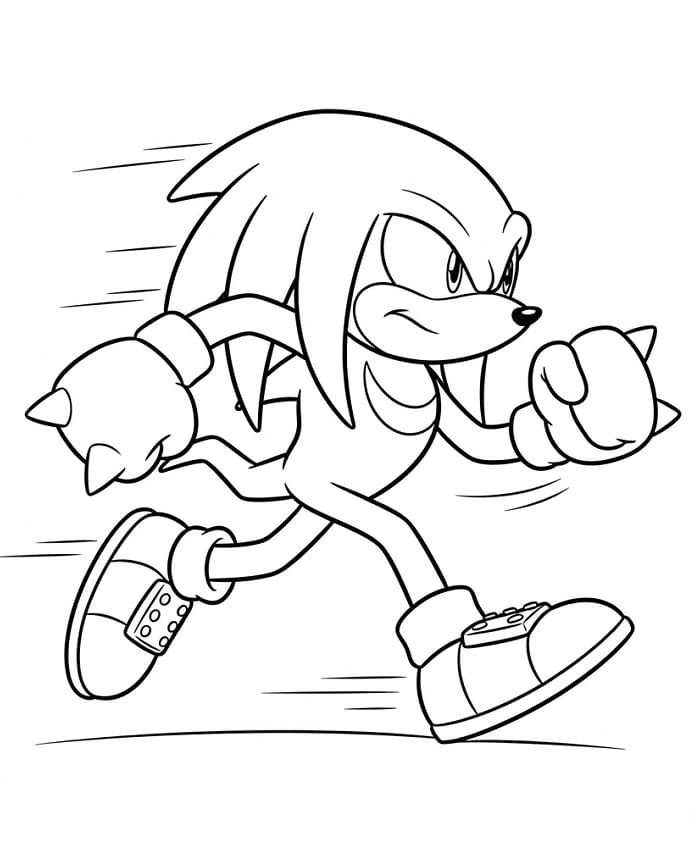 Bezplatný Knuckles omalovánka