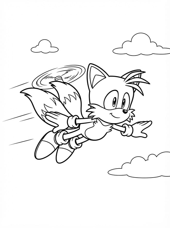 Bezplatný Tails omalovánka