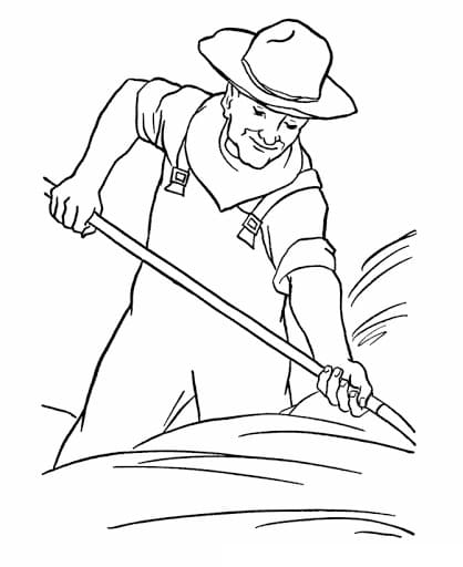 Bezplatný farmář k tisku omalovánka