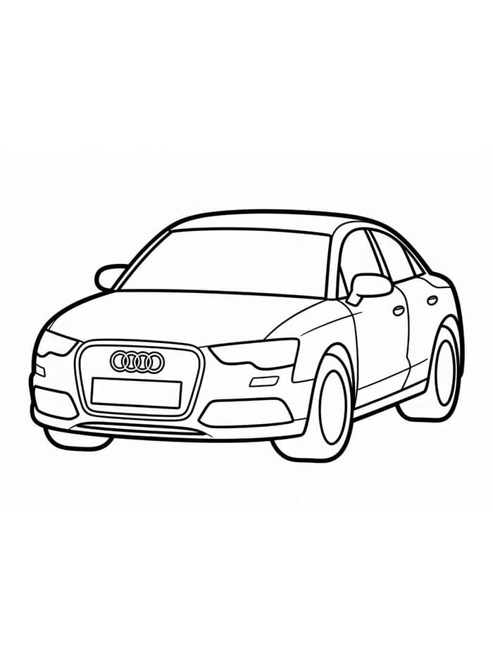 Bezplatný obrázek Audi omalovánka
