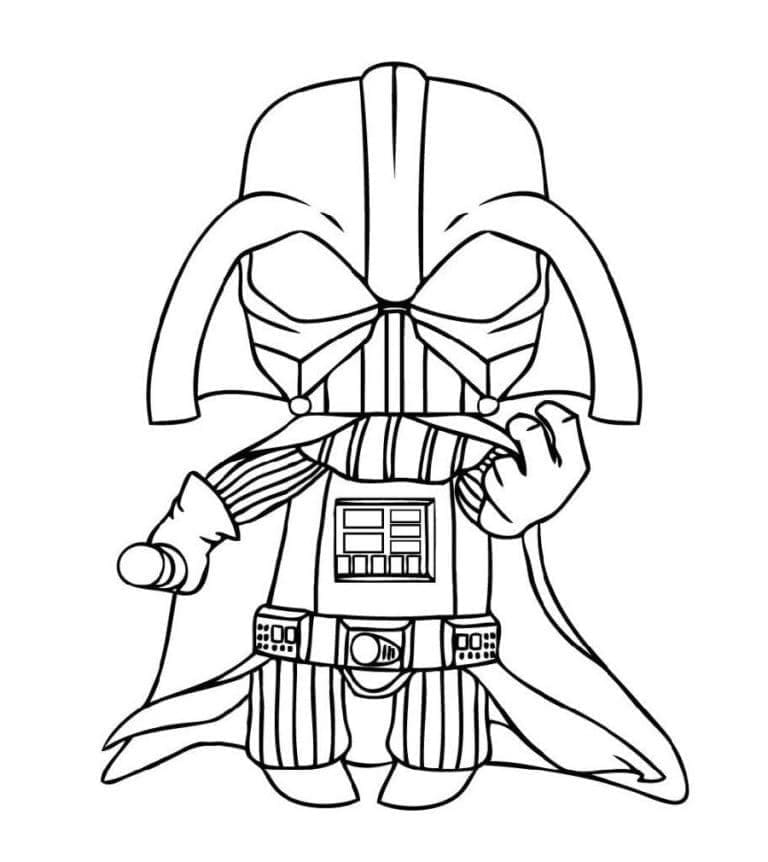 Bezplatný tisknutelný Darth Vader omalovánka