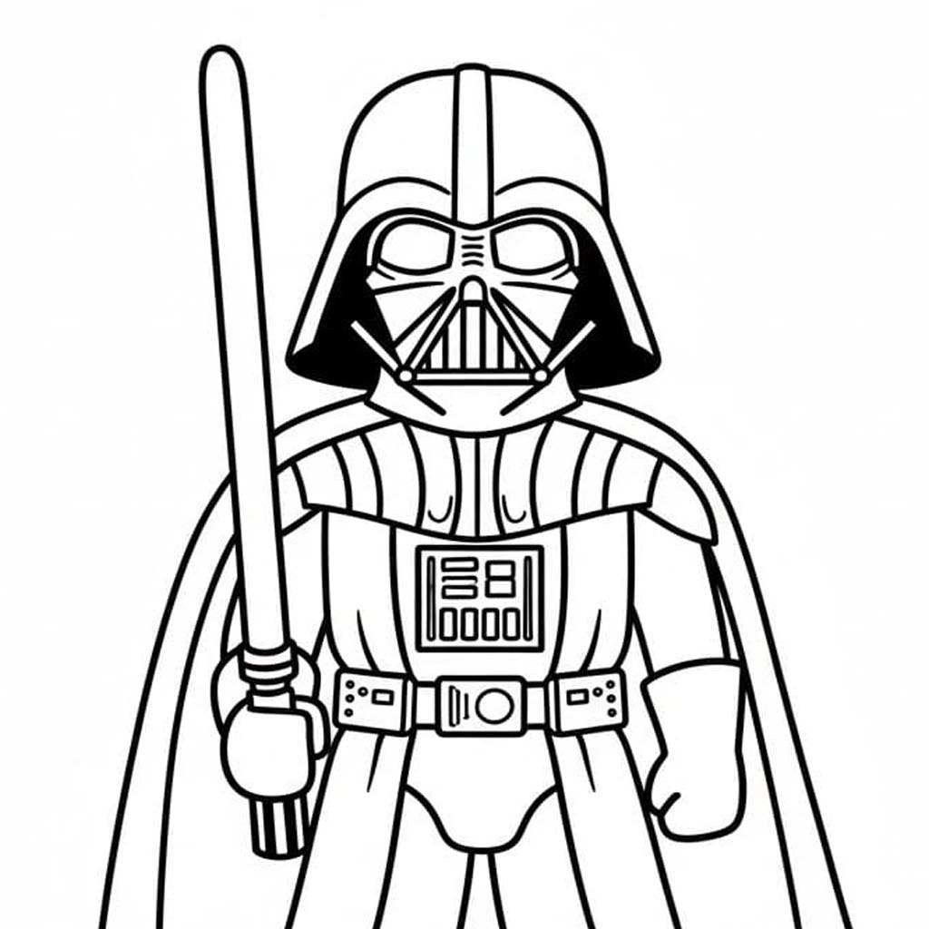 Darth Vader k tisku omalovánka