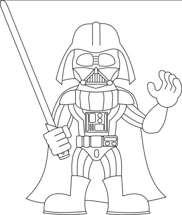 Darth Vader k vytisknutí omalovánka
