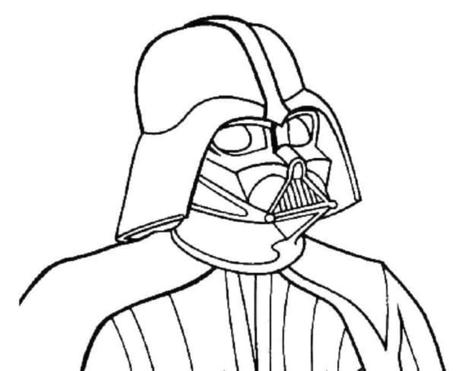 Darth Vader k vytištění pro děti omalovánka