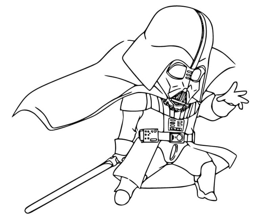 Darth Vader omalovánka zdarma omalovánka