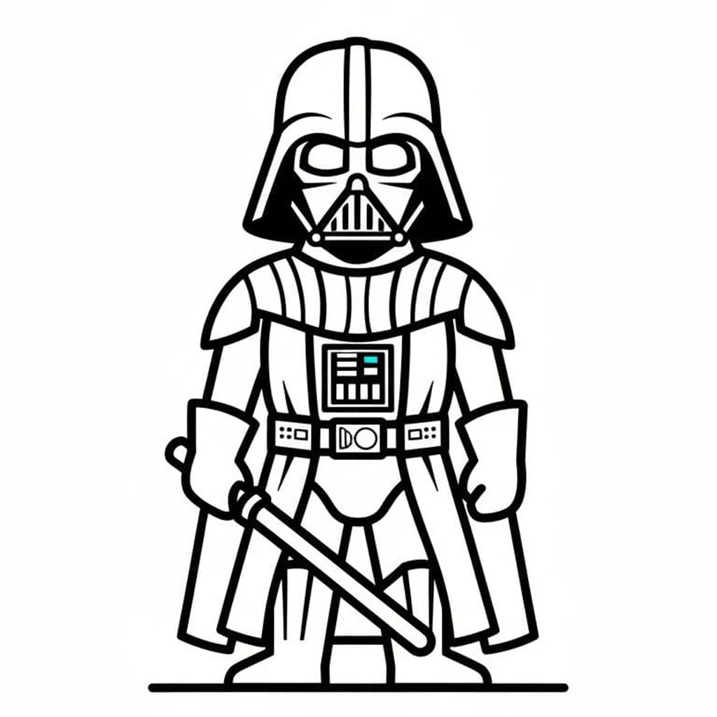 Darth Vader tisknutelný omalovánka