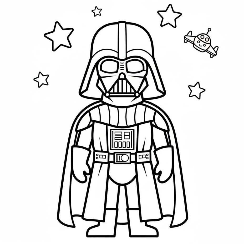 Darth Vader ve Star Wars omalovánka