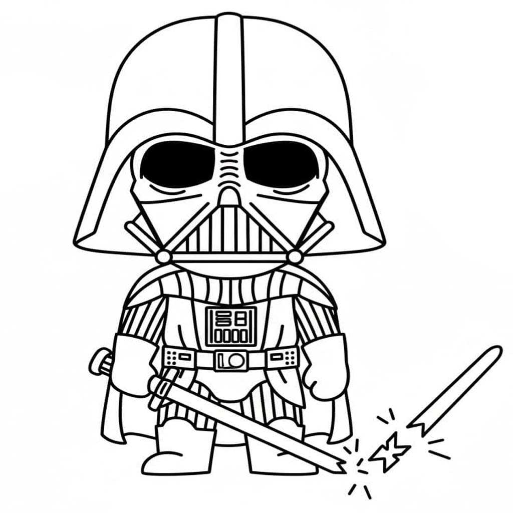 Darth Vader zadarmo omalovánka