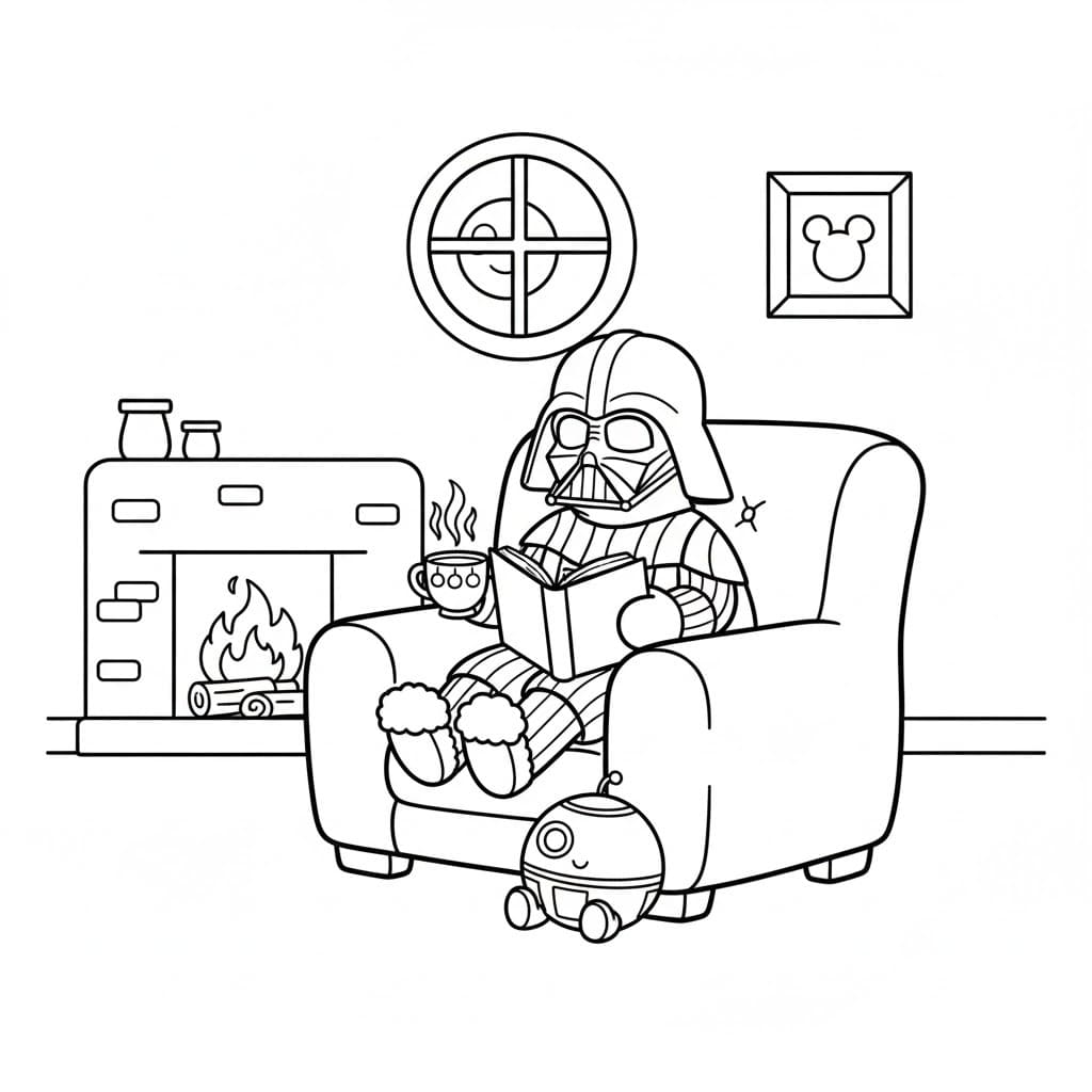 Darth Vader zdarma pro děti omalovánka