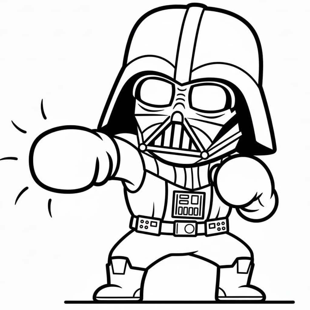 Darth Vader zdarma omalovánka