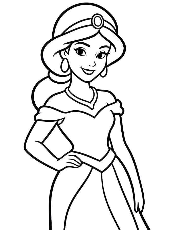 Disney princezna Jasmína omalovánka