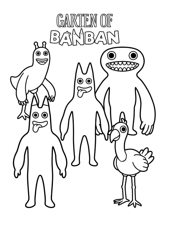 Garten of BanBan zdarma pro děti omalovánka