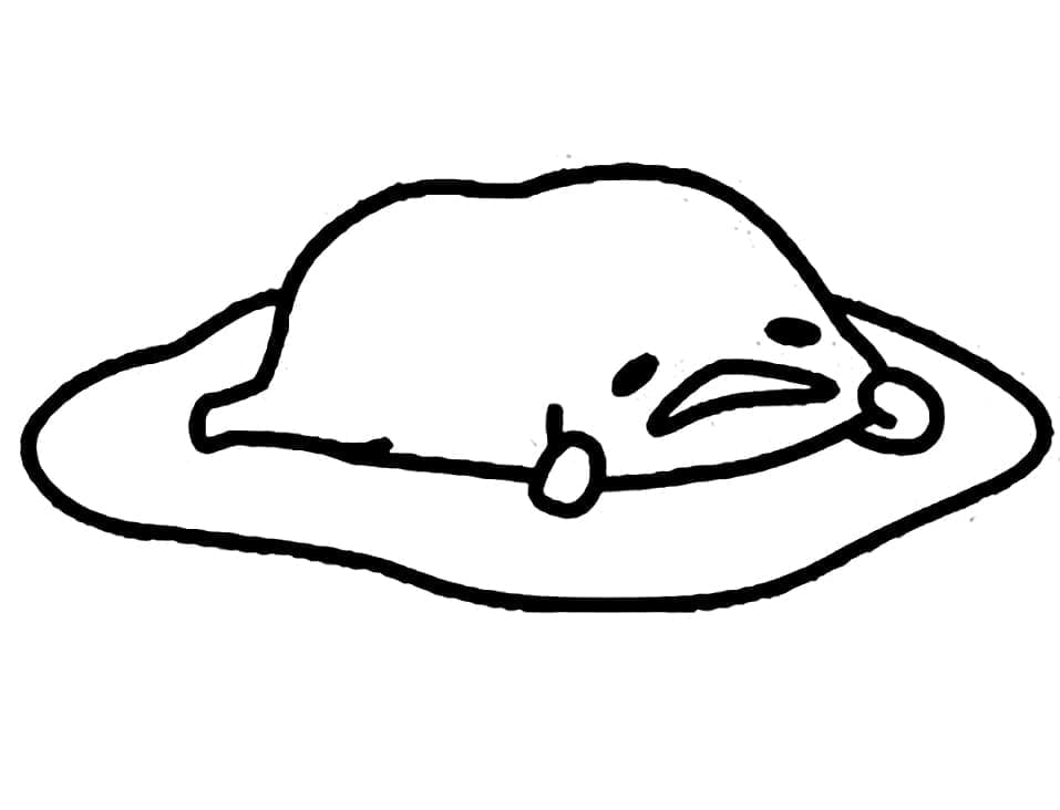 Gratis Gudetama omalovánka