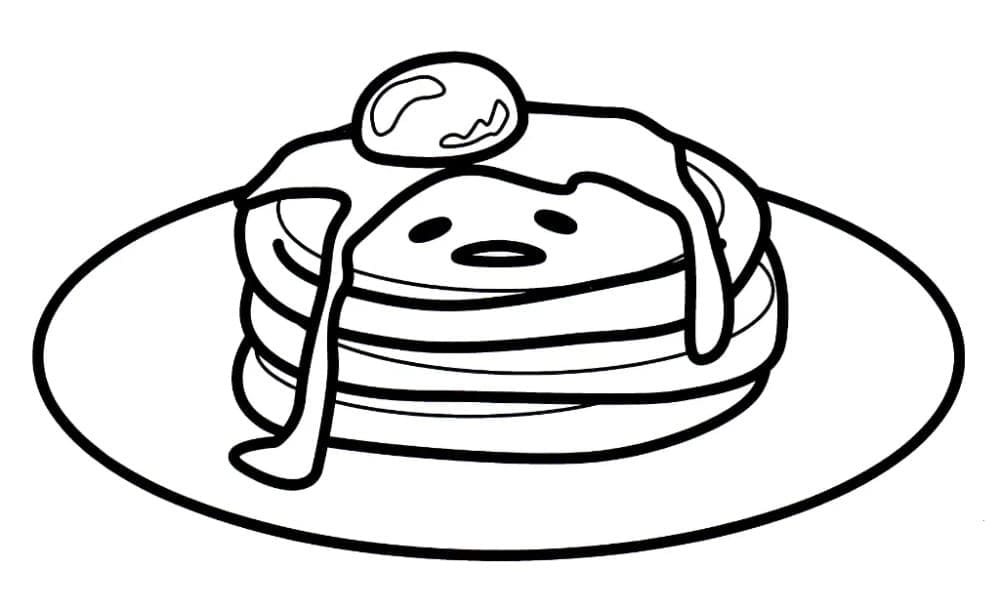 Gudetama Zdarma omalovánka