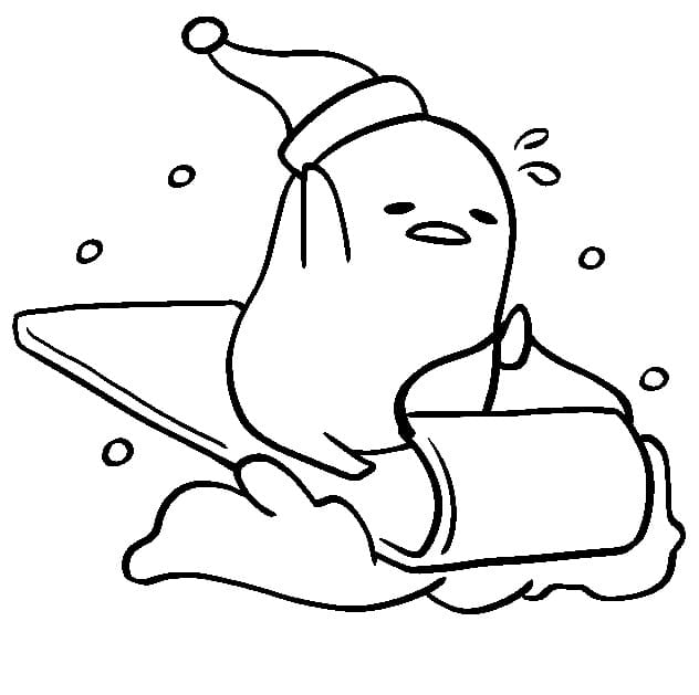 Gudetama na Sáňkách omalovánka