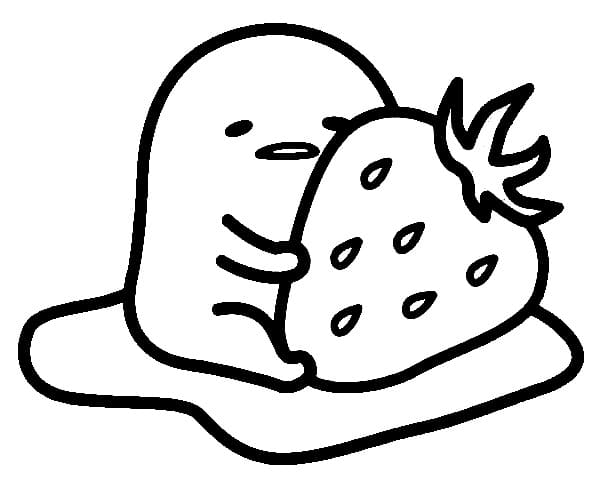 Gudetama s Jahodou omalovánka