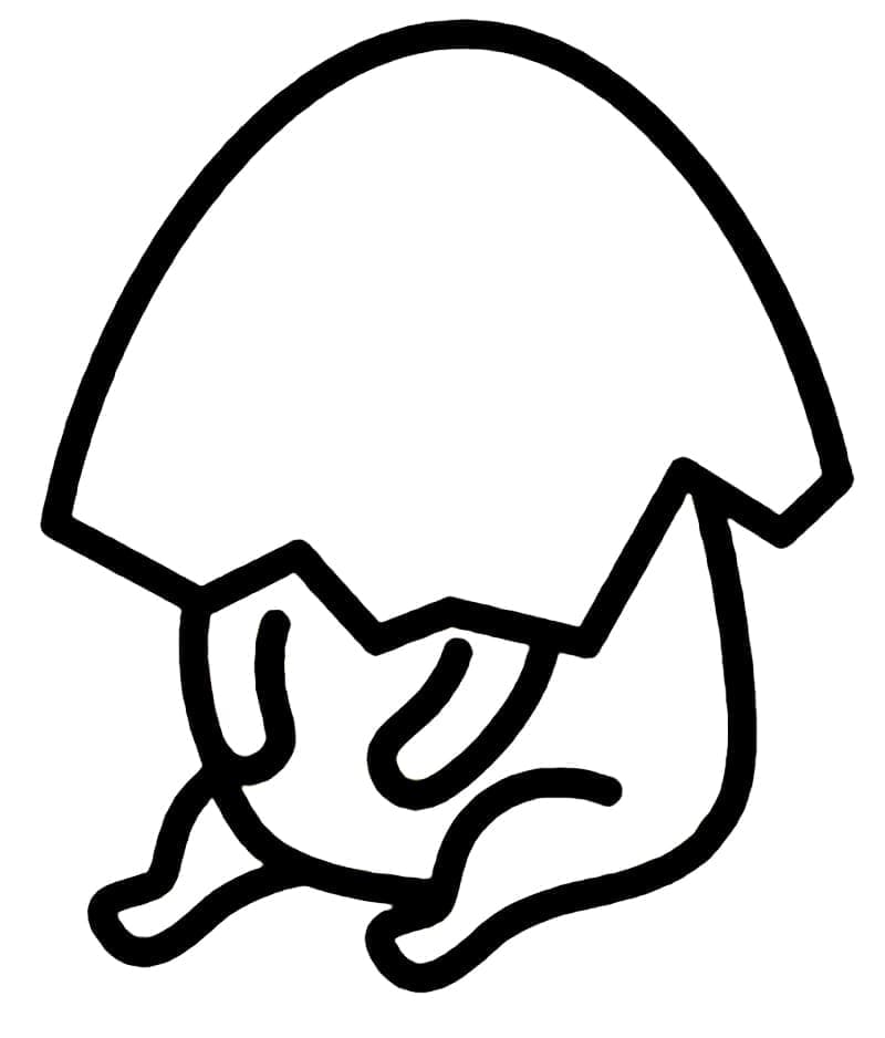Hysterické Gudetama omalovánka
