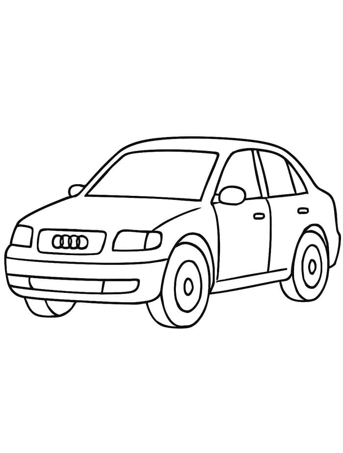 Jednoduché Audi omalovánka