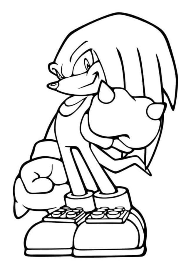 Knuckles k tisku omalovánka