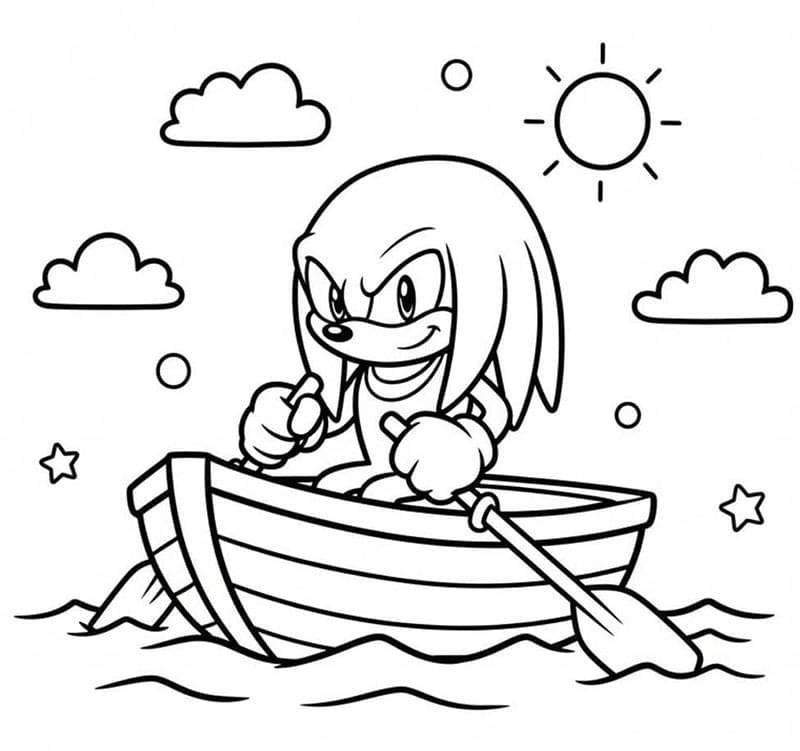 Knuckles omalovánka zdarma omalovánka