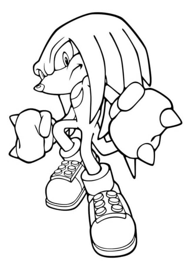 Knuckles pro děti omalovánka