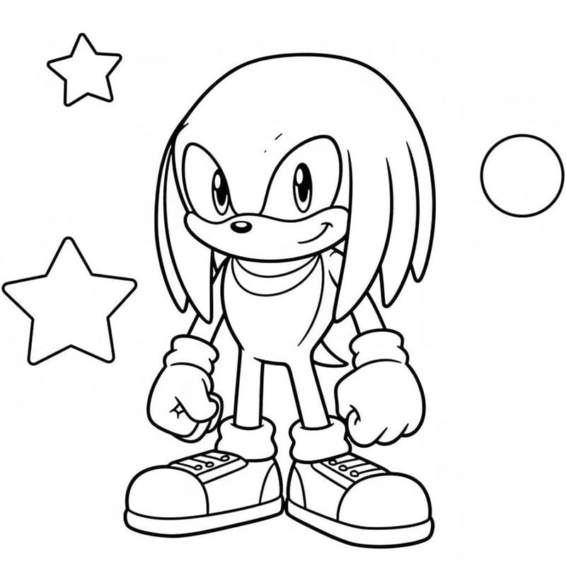 Knuckles zadarmo omalovánka