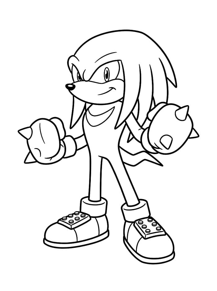 Knuckles ze Sonica omalovánka