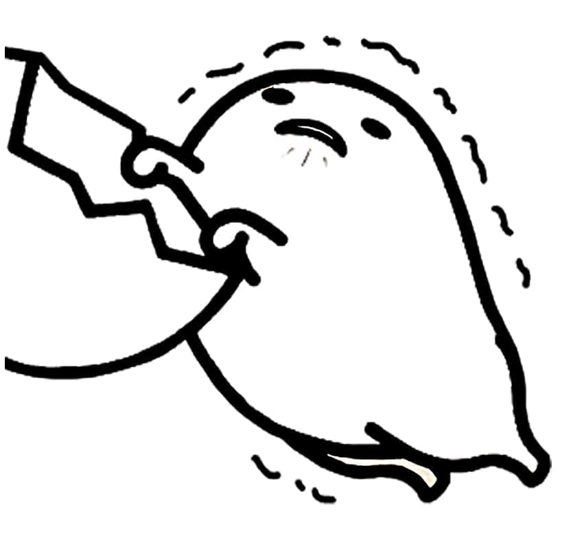 Komické Gudetama omalovánka