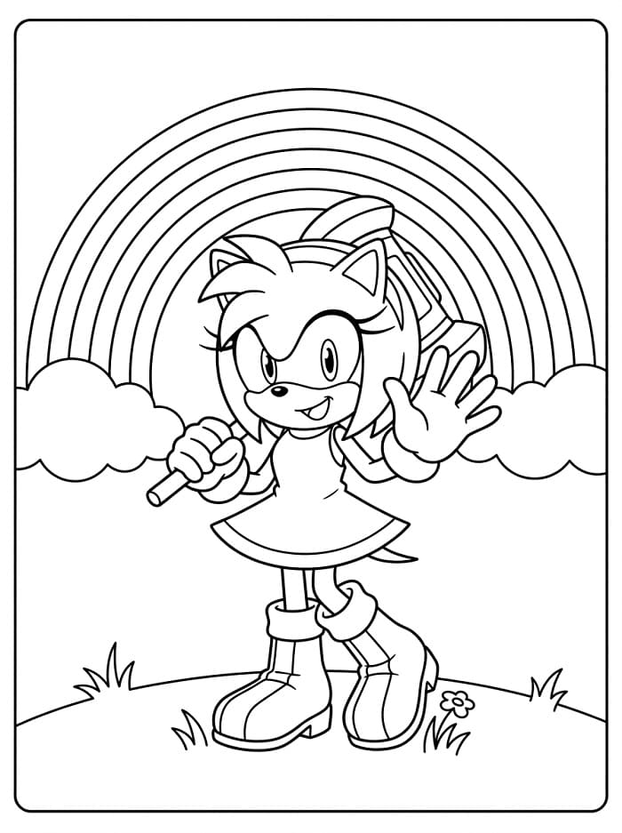 Krásná Amy Rose omalovánka