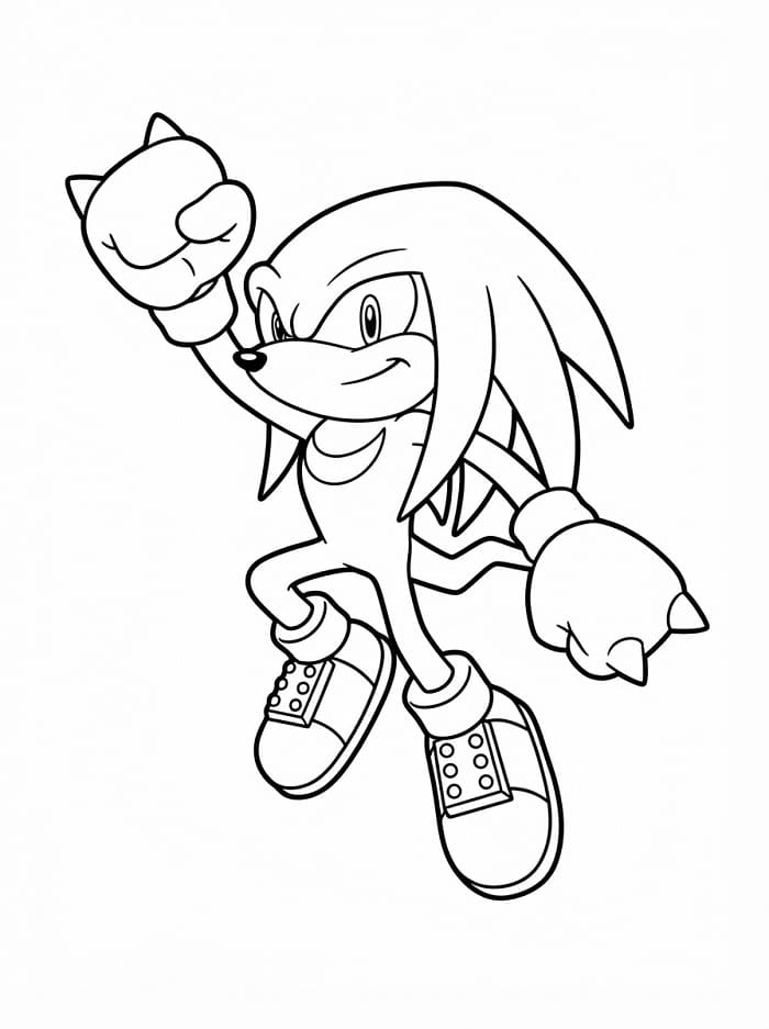 Kreslený Knuckles omalovánka