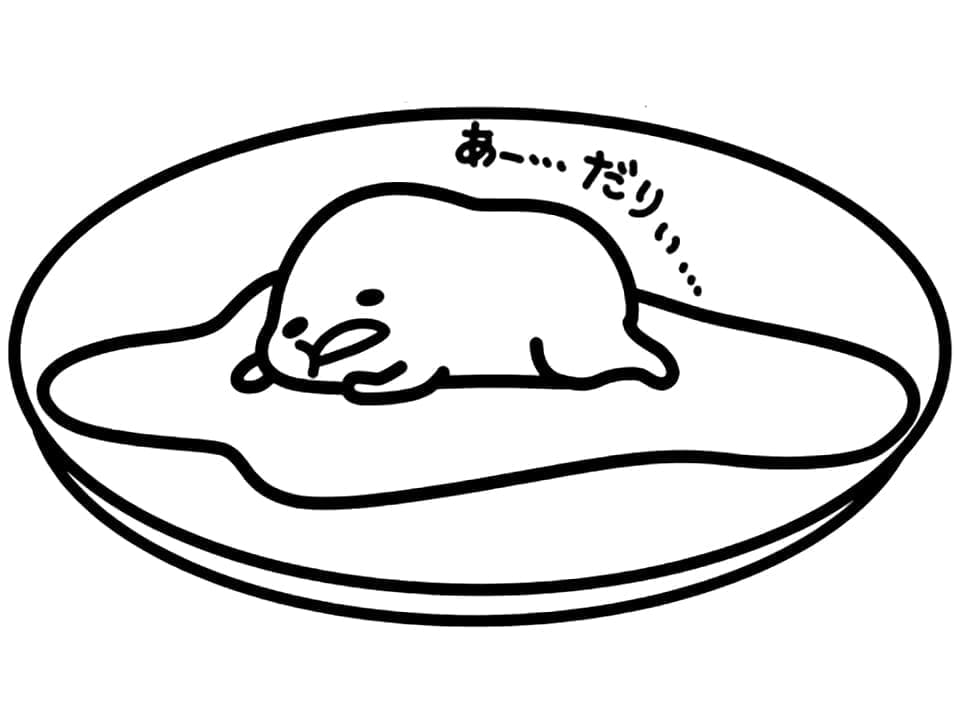 Lenivé Gudetama omalovánka